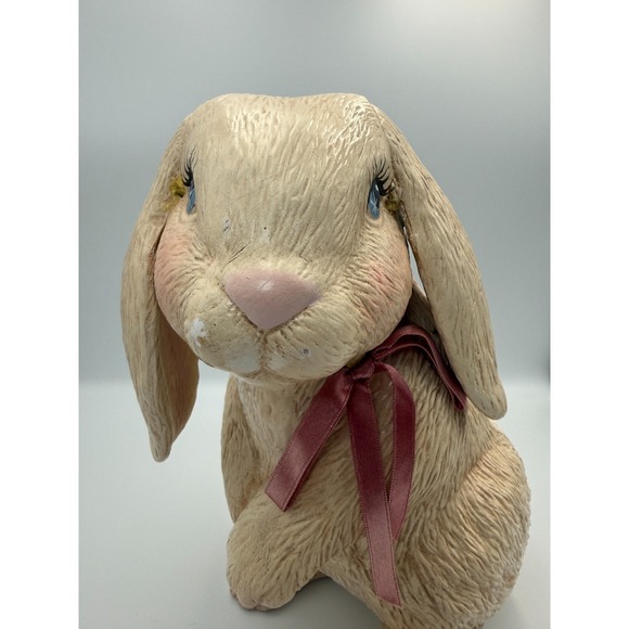 Scioto 1986 Signed Ceramic Lop Ear Bunny Rabbit Planter Spring Country - Vintage - Picture 2 of 16